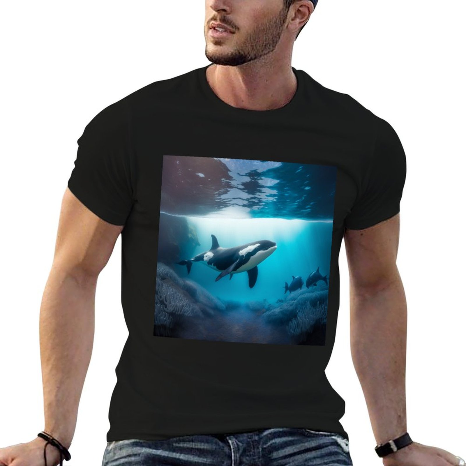 Undershirt Crew Neck - Футболка Under Sea Orca, минималистичная однотонная