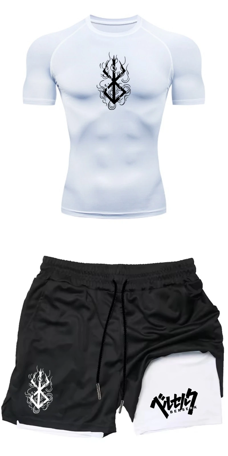 Compression Shorts Athletes - Мужской летний спортивный комплект для тренировок