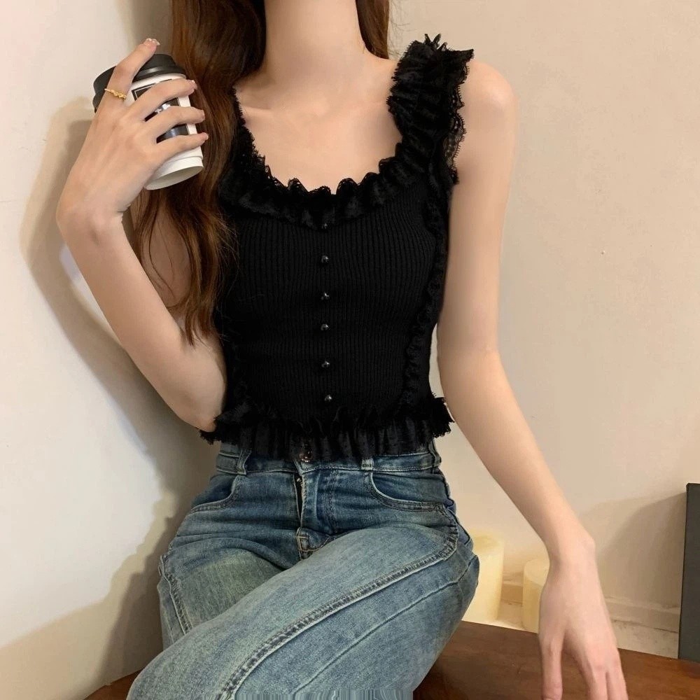 Женский бесшовный кружевной то – обзор и цена Tank Top Ribbed